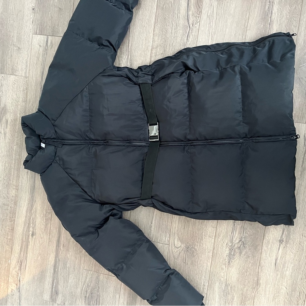 Fabletics Black Long Quilted Puffer Coat - Picture 2 of 7